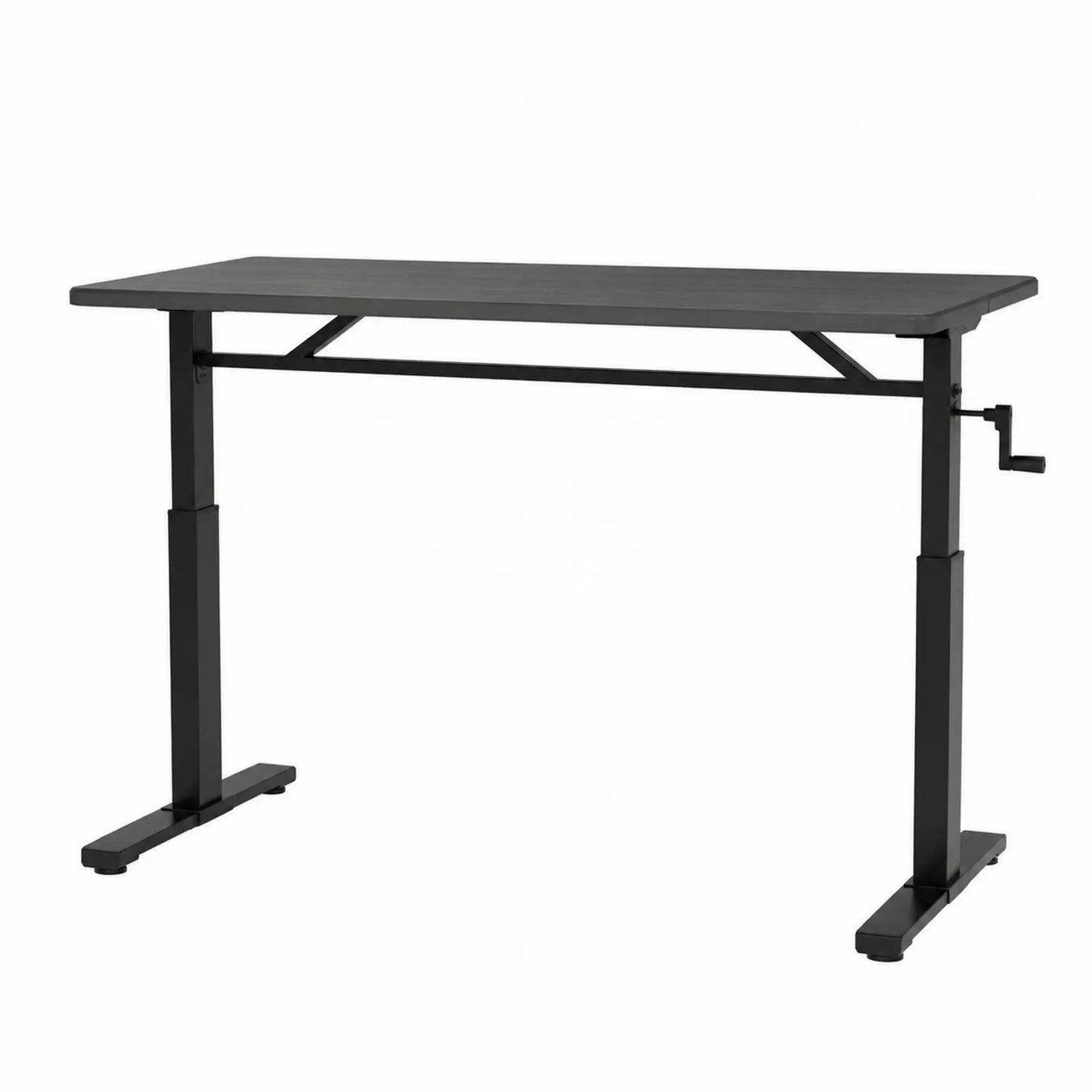 Biurko stalowe regulowane czarne MDF 120x60 cm